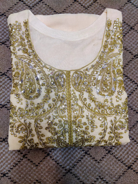 Cotton Net Finish with Resham detailing and Sequin Embroidery Bello Pret